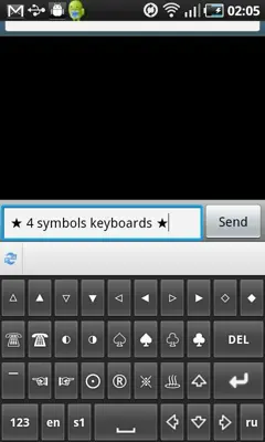 Symbols keyboard & text art android App screenshot 3